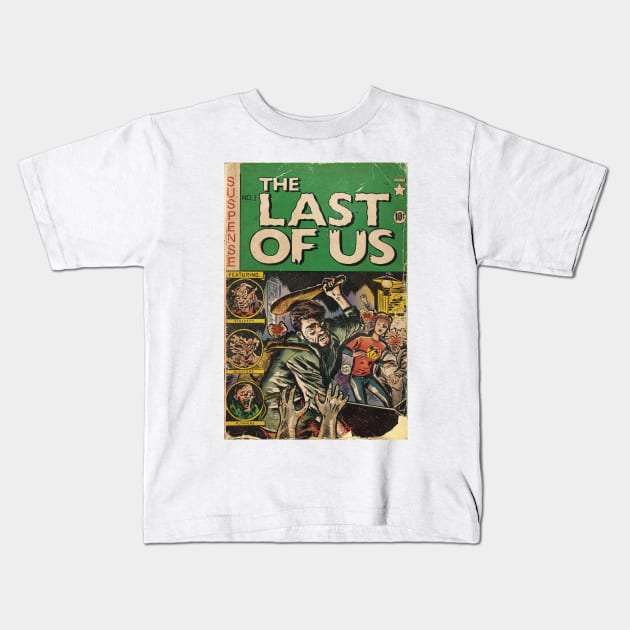 The Last of Us Comic Cover fan art Kids T-Shirt by MarkScicluna